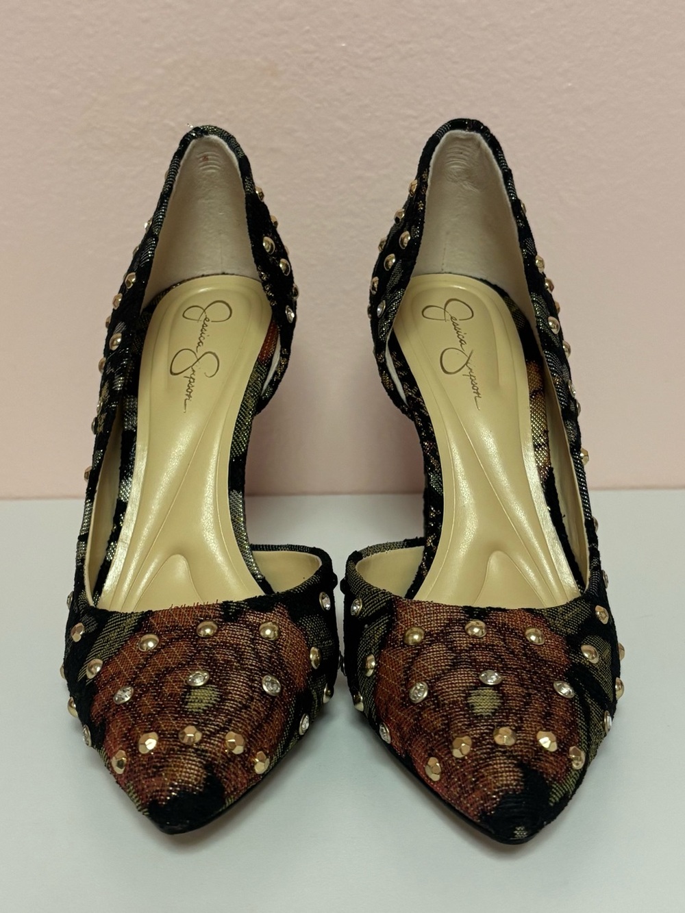 Jessica Simpson Prizma22 Studded Bandana Print Pumps